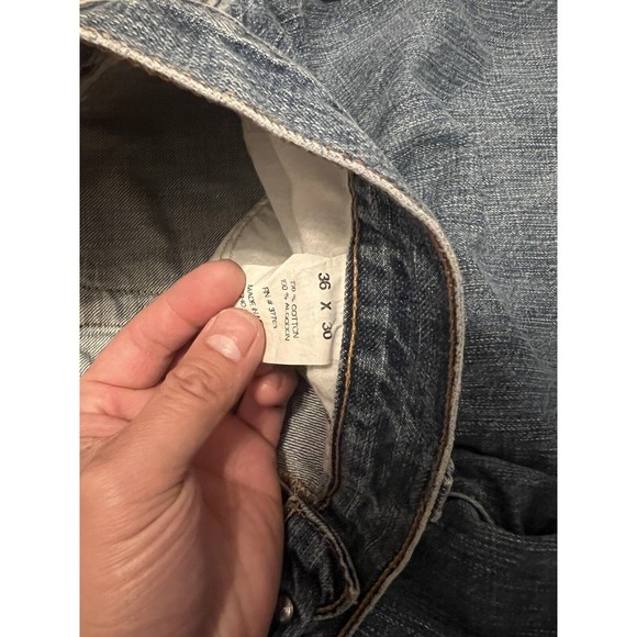 Perry Ellis Men’s Denim Jeans 36x30 Zipper Fly Medium Wash - Picture 3 of 5